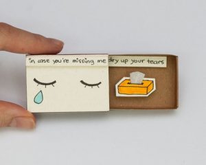 Cute DIY Matchbox Cards for Missing you